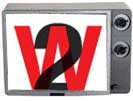 W2 logo in tv frame