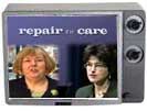 repair the care title in tv frame