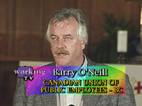Barry O'Neill,  President of CUPE BC