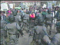 Riot squad busts OPSEU picket line at Queens Park.