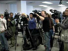 Media at press conference