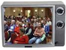 TV image of audience at CCPA forum