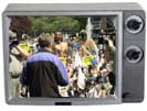 TV image of rally against P3s