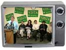 TV with image of VESTA press conference