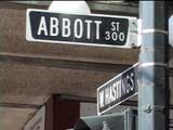 Abbot and Hastings street signs