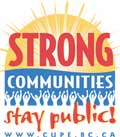 CUPE BC Strong Communties logo