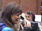 Linda Morgan with video camera