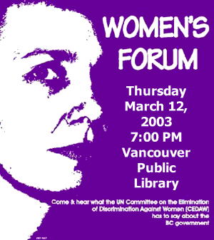 Women's Forum poster