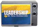 BC NDP Leadership in tv frame