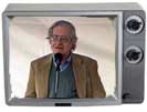 Noam Chomsky in tv frame
