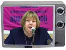 BCNU President Debra McPherson in tv frame