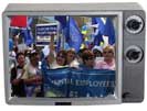 Mayday march image in tv frame