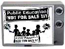 Public Education graphic in tv frame