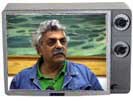 Tariq Ali in tv frame
