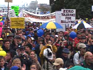 Crowd at rally