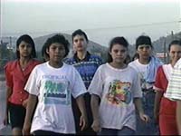 Honduran girls going to work at Maquilia factory sewing for the Gap