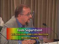 Tom Sigurdson, Building and Construction Trades Council