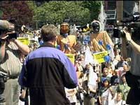 Stand Up Now! street performance and demonstration