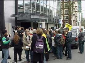 Rally Outside Vancouver Residential Tenancy office