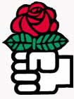 Fist and Rose Social Democratic symbol