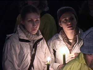 Peace Vigil at Vancouver Art Gallery after War On Iraq starts