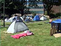 Tent city at Victory Square in Vancouver