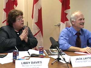 Libby Davies, Jack Layton