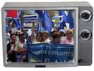 Mayday march image in tv frame