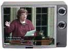 Libby Davies in tv frame