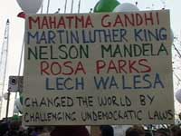 Sign at rally